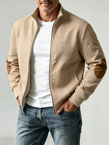 Montrose | Textured Stand Collar Zip Jacket