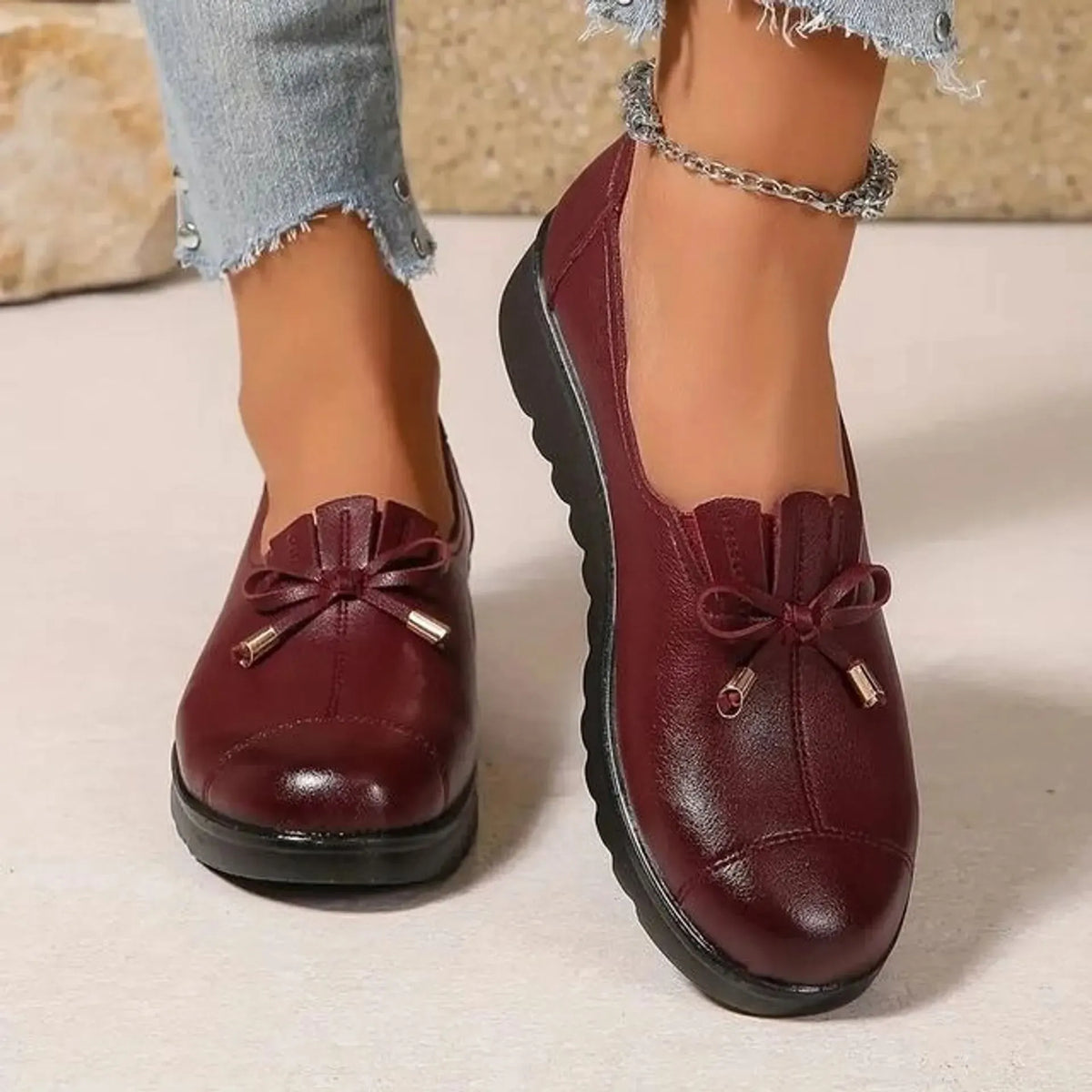Gwenora | Bow Front Everyday Loafers