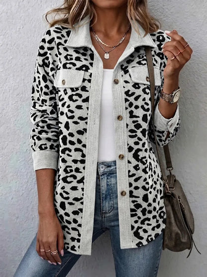Penhalia | Button Front Animal Print Cardigan
