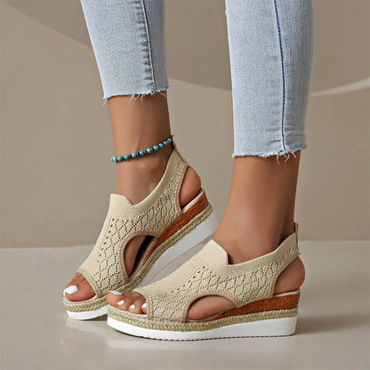 Briseina | Cushioned Platform Walking Sandals