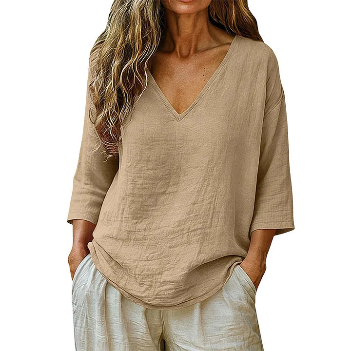 Elovyn | V Neck Casual Blouse