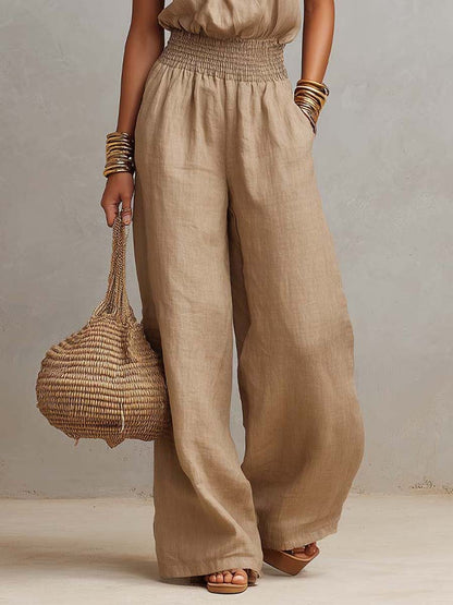 Brisea | Relaxed Linen Blend Jumpsuit
