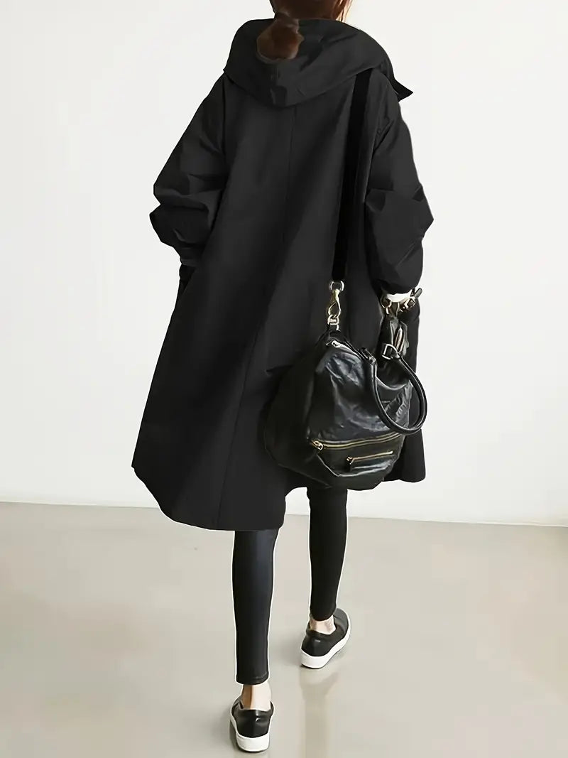 Francine | Button Front Hooded Jacket
