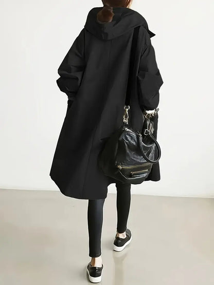 Francine | Button Front Hooded Jacket