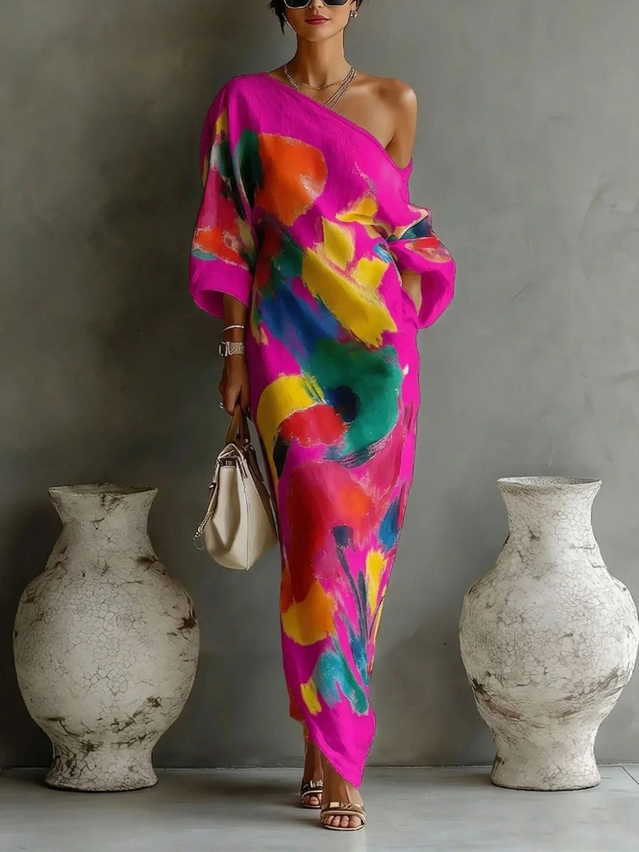 Wendeline | Vibrant Off Shoulder Maxi Dress