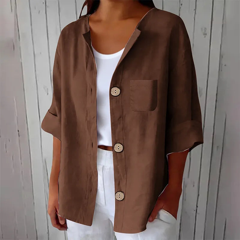Junivere | Relaxed Linen Button Blouse