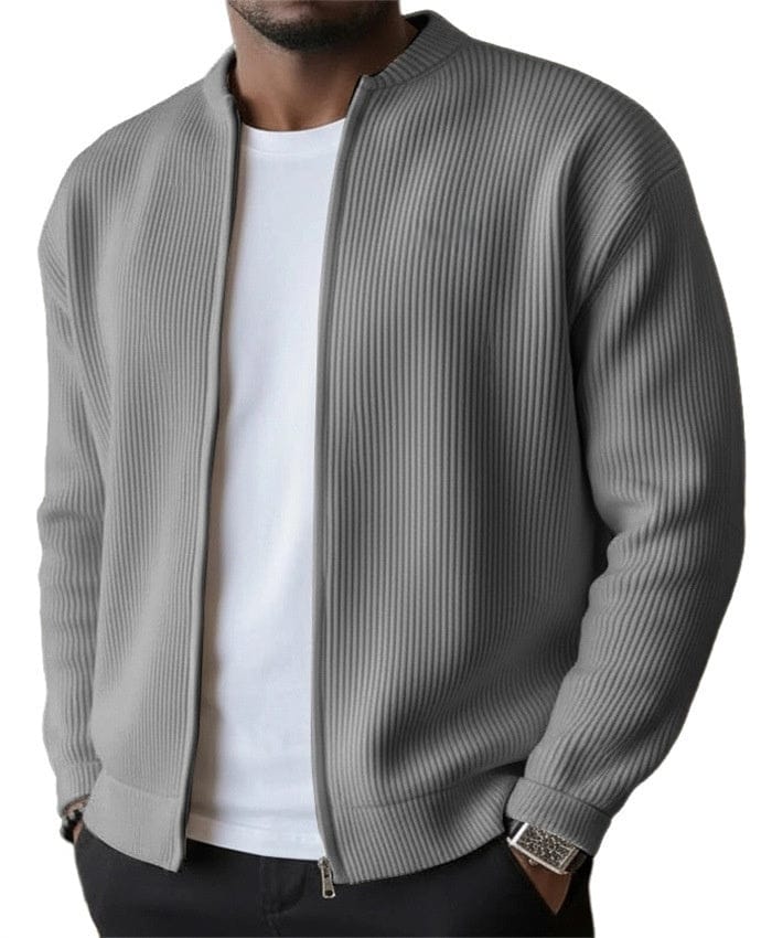 Reed | Refined Ribbed Zip Cardigan