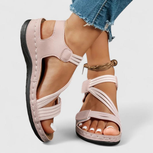 Amandine | Elastic Strap Walking Sandals