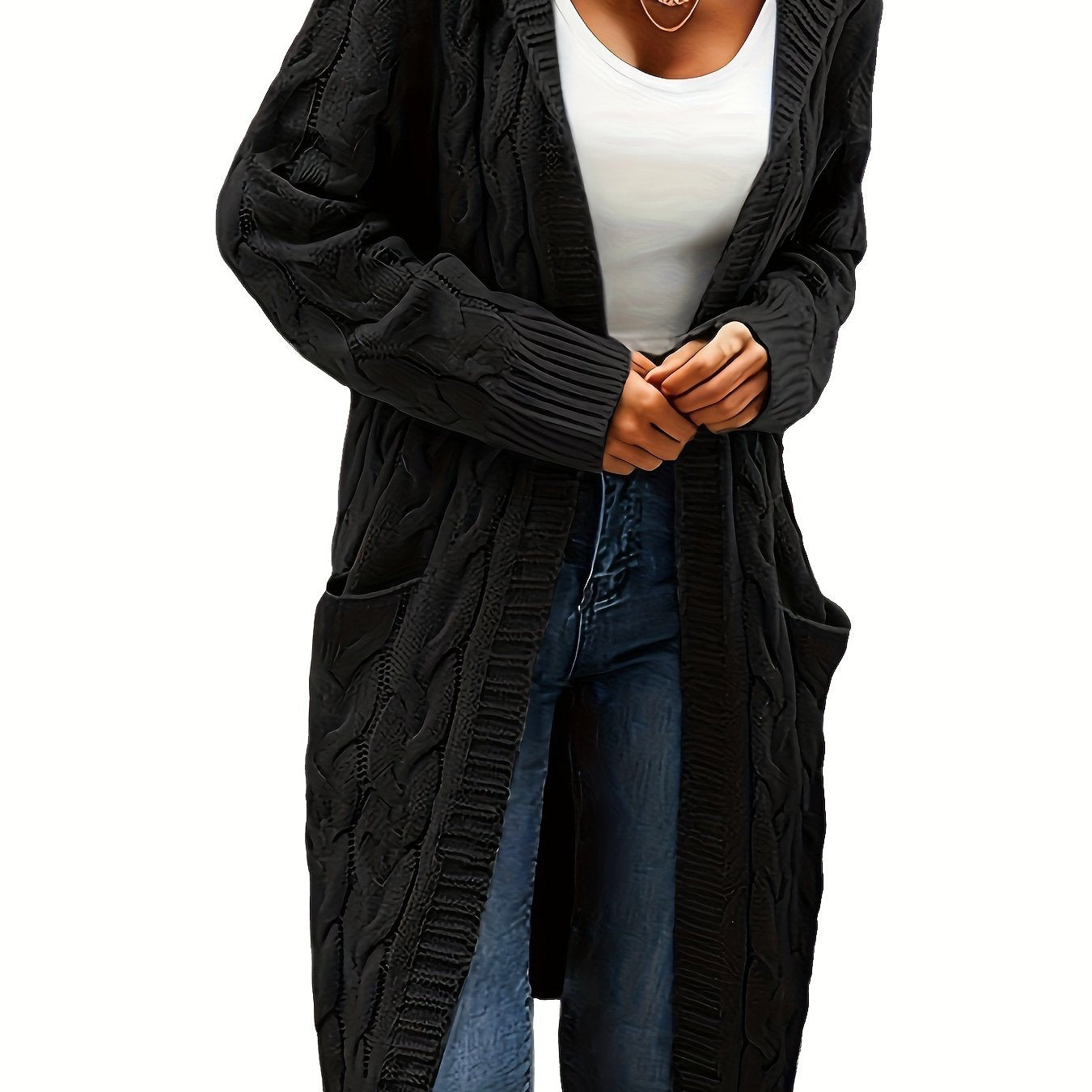 Junivelle | Cable Knit Longline Cardigan