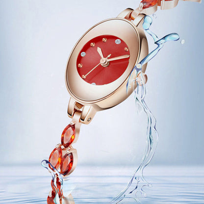 Elyzoria | Oval Crystal Bracelet Watch