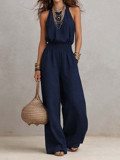 Brisea | Relaxed Linen Blend Jumpsuit