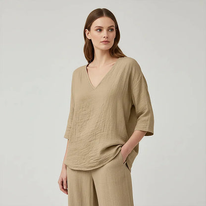 Elovyn | V Neck Casual Blouse