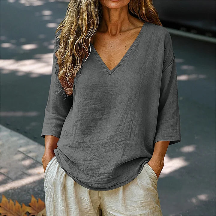 Elovyn | V Neck Casual Blouse