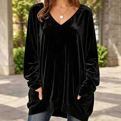 Novella | Soft Velvet Long Sleeve Tunic