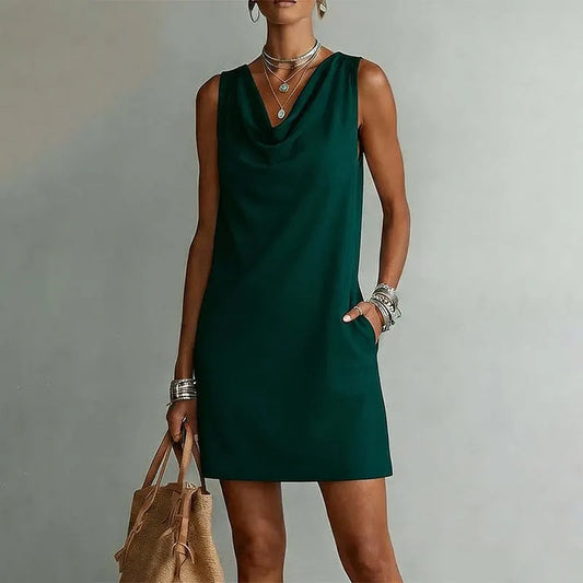 Sabine | Relaxed Drape Neck Day Dress