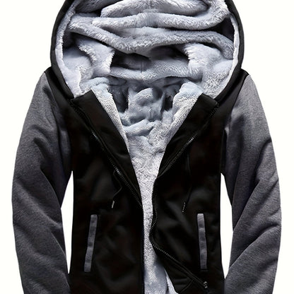 Quinlan | Plush Lined Zip Up Hooded Jacket