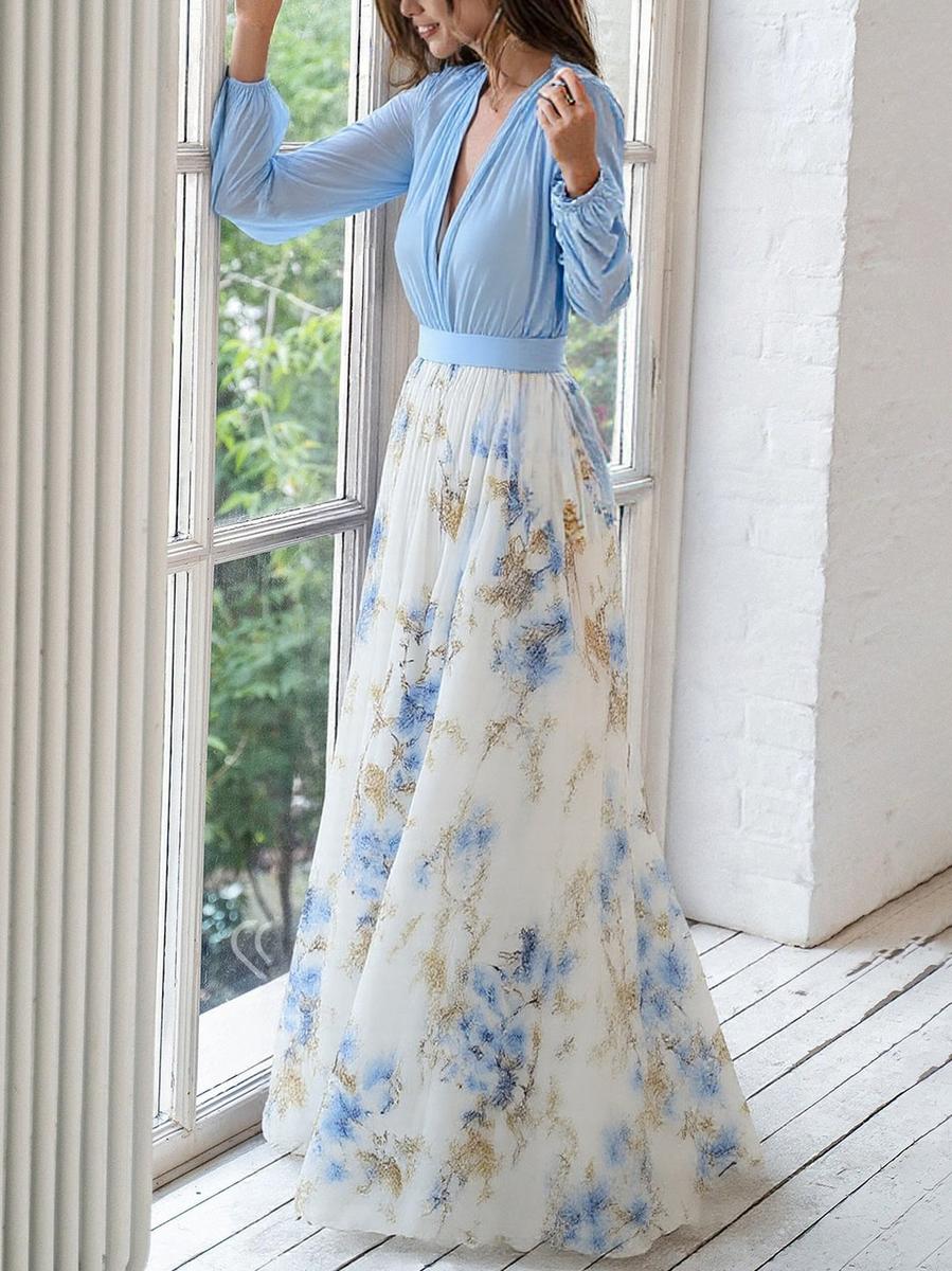 Alira | Floral Chiffon Maxi Dress