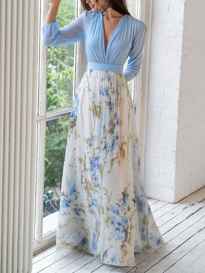 Alira | Floral Chiffon Maxi Dress