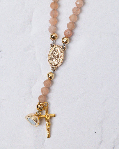 Elyssara | Cross Pendant Beaded Necklace