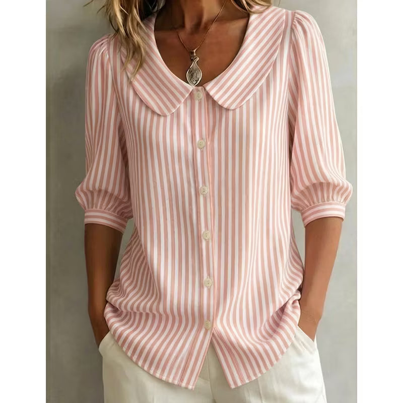 Rosalie | Striped Peter Pan Collar Blouse