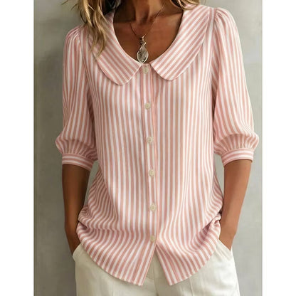 Rosalie | Striped Peter Pan Collar Blouse