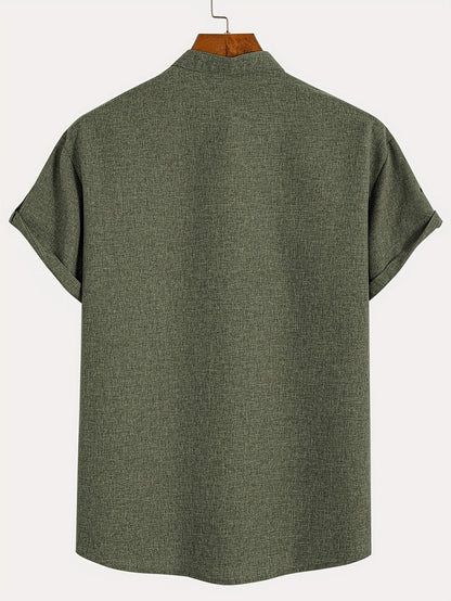Tavrion | Henley Collar Casual Summer Shirt
