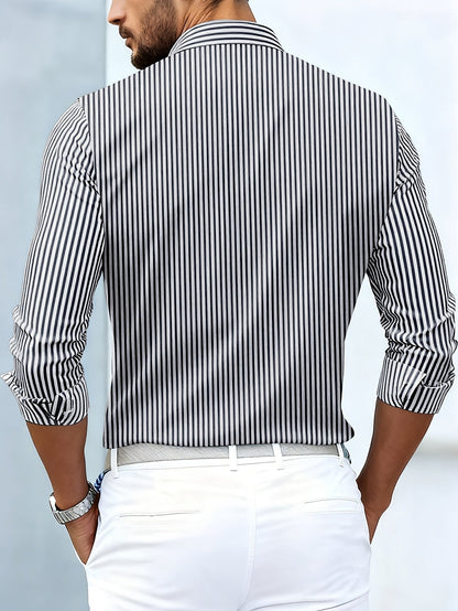 Hartwell | Refined Long Sleeve Stripe Shirt