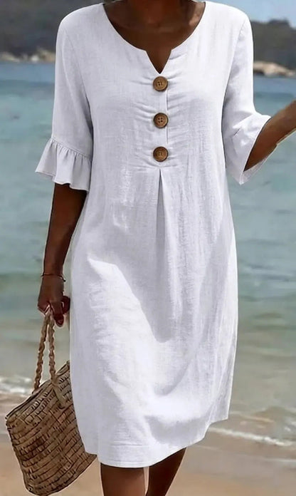 Karessa | Ruffle Sleeve Casual Dress