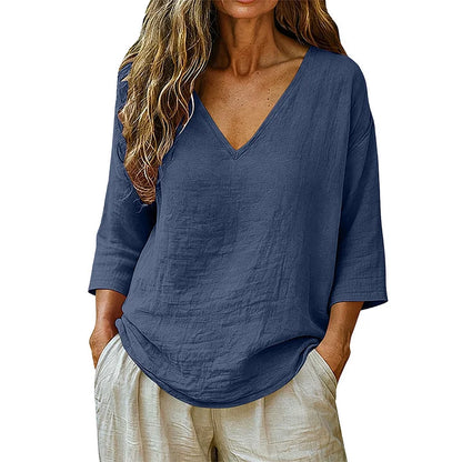 Elovyn | V Neck Casual Blouse