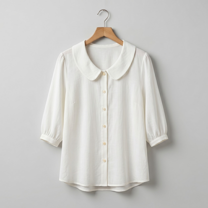 Marivelle | Relaxed Button Front Collar Blouse