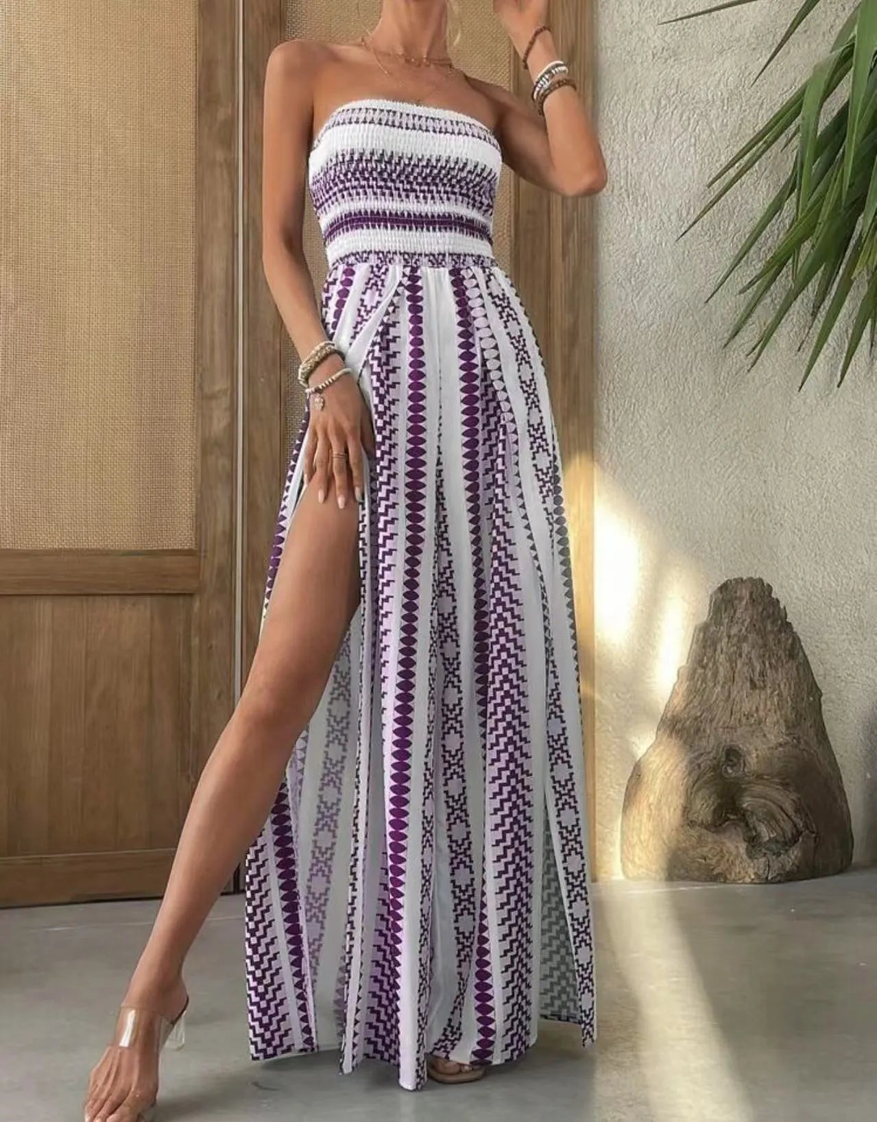 Annelise | Strapless Bohemian Maxi Dress