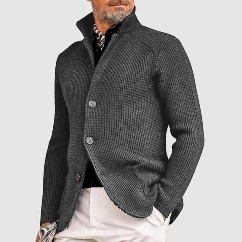 Jenson | Refined High Collar Knit Blazer