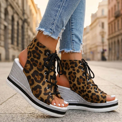 Violetta | Lace Up Wedge Sandals