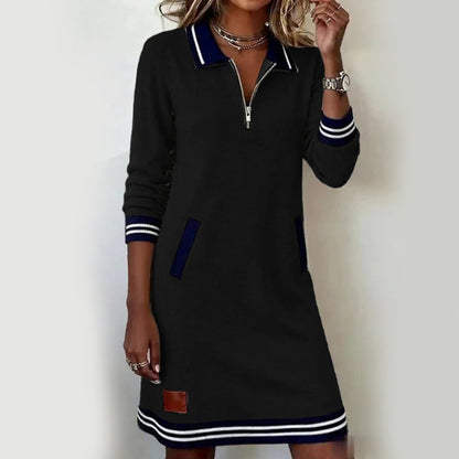 Yveline | Classic Quarter Zip Polo Dress