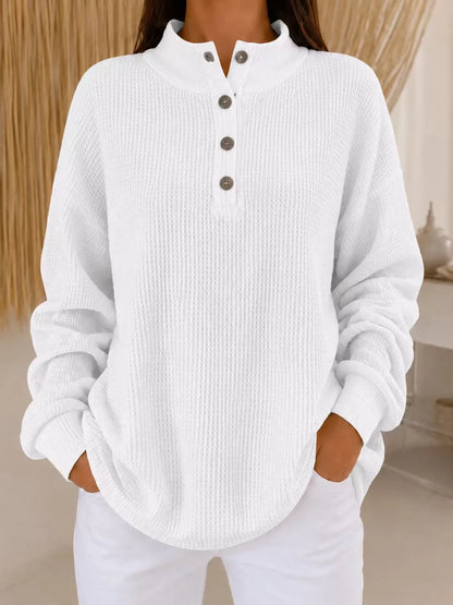 Nesta | Relaxed Mock Neck Knit Sweater