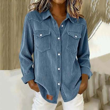 Renavia | Casual Corduroy Button Up Shirt