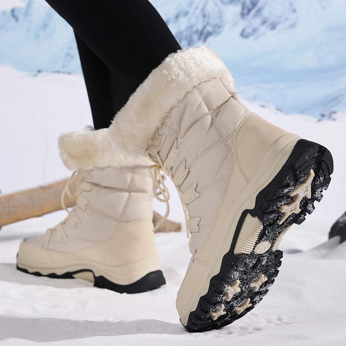 Ulrika | Plush Lined Lace Up Winter Boots