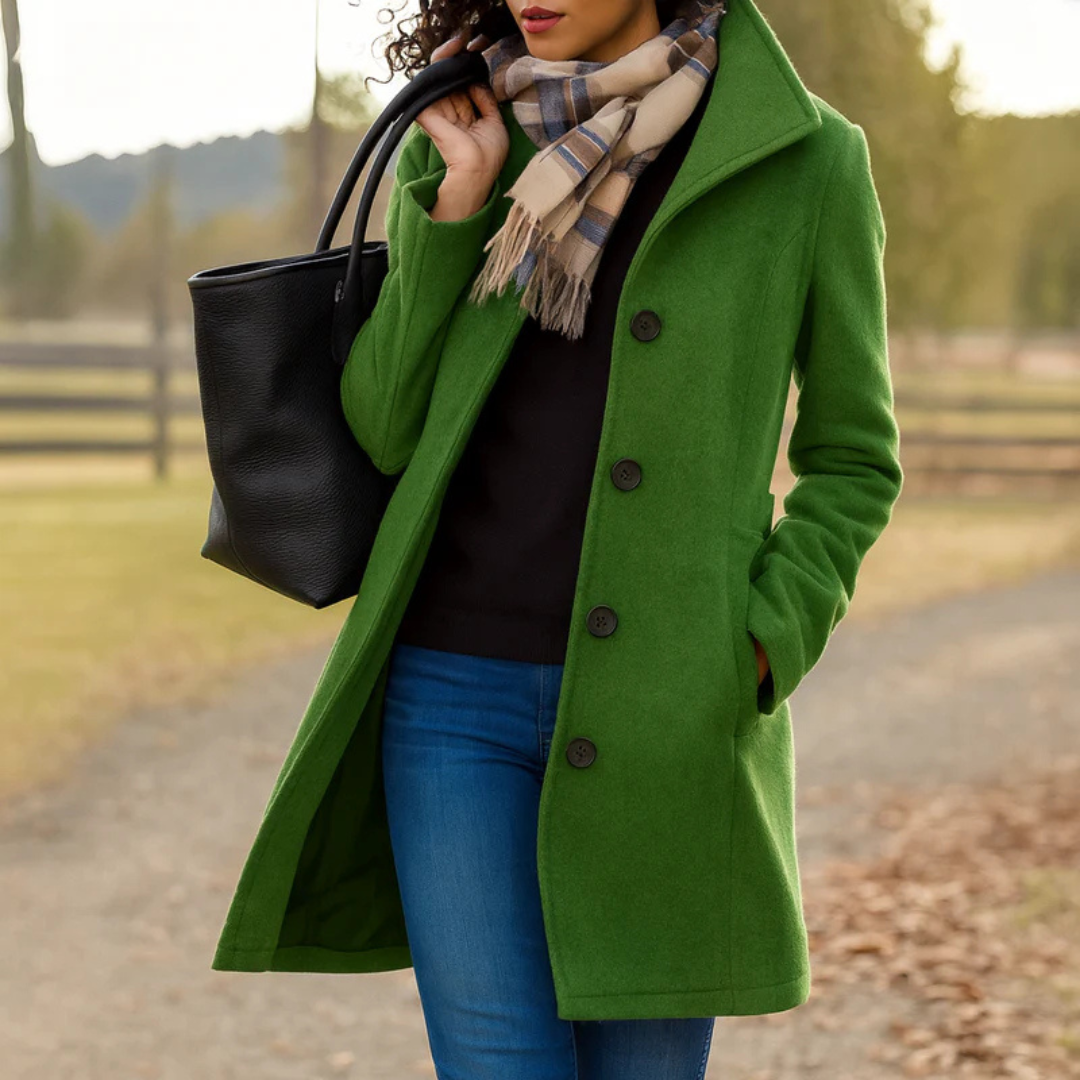 Adair | Refined Single Breasted Long Coat
