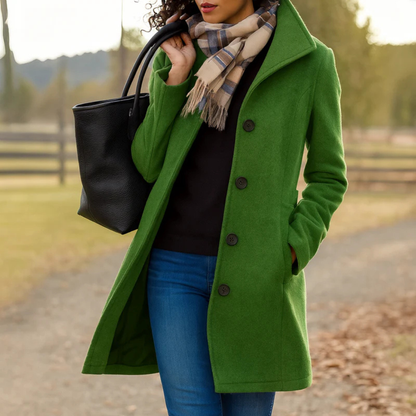 Adair | Refined Single Breasted Long Coat