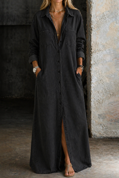 Zavienne | Soft Wash Button Front Dress