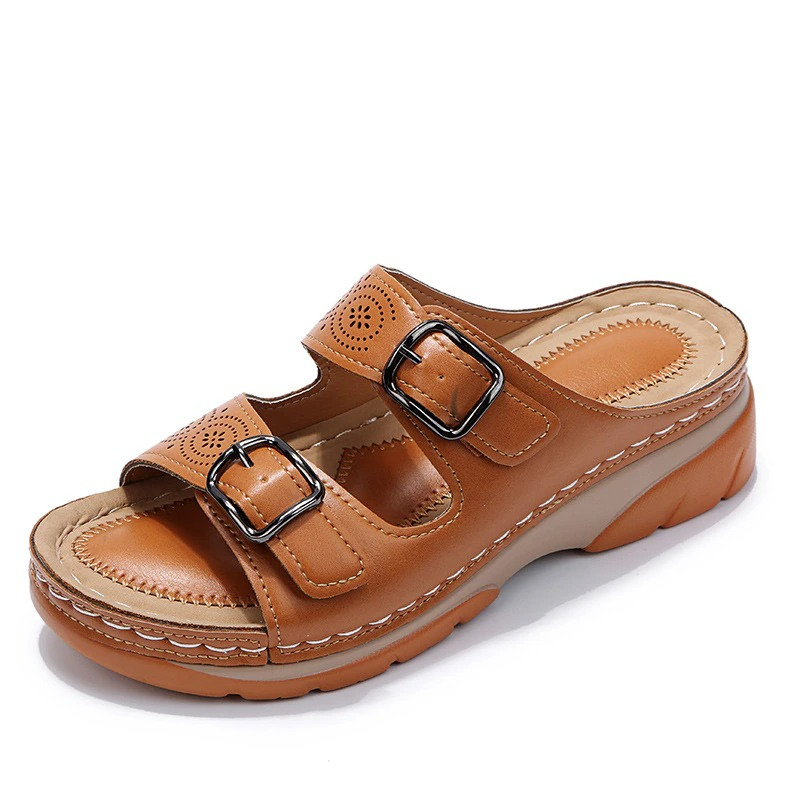 Lysoria | Double Buckle Comfort Sandals