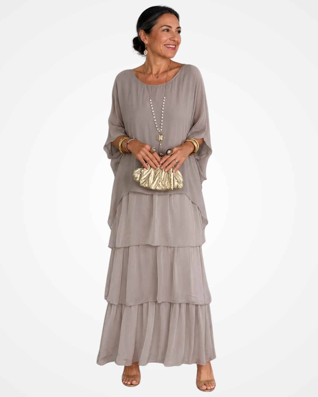 Xyloria | Flowing Tiered Maxi Dress