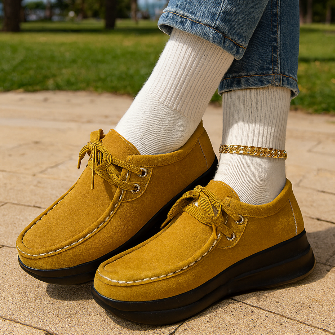 Jovella | Lace Up Comfort Loafers