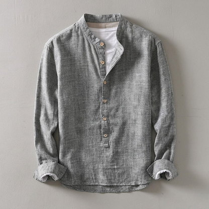 Lucien | Stand Collar Button Shirt