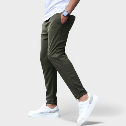 Caedryn | Slim Fit Drawstring Elasticated Waist Smart Casual Trousers