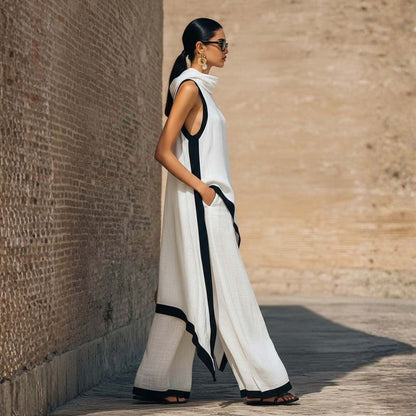 Calyssa | Flowing Contrast Edge Jumpsuit