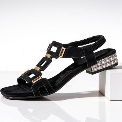 Valora | Embellished Block Heel Sandals