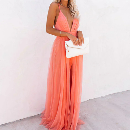 Mirellisse | Backless Flowing Maxi Dress