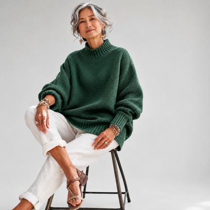 Sereia | Soft Mock Neck Knit Sweater