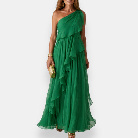 Elisavet | Elegant One Shoulder Maxi Dress
